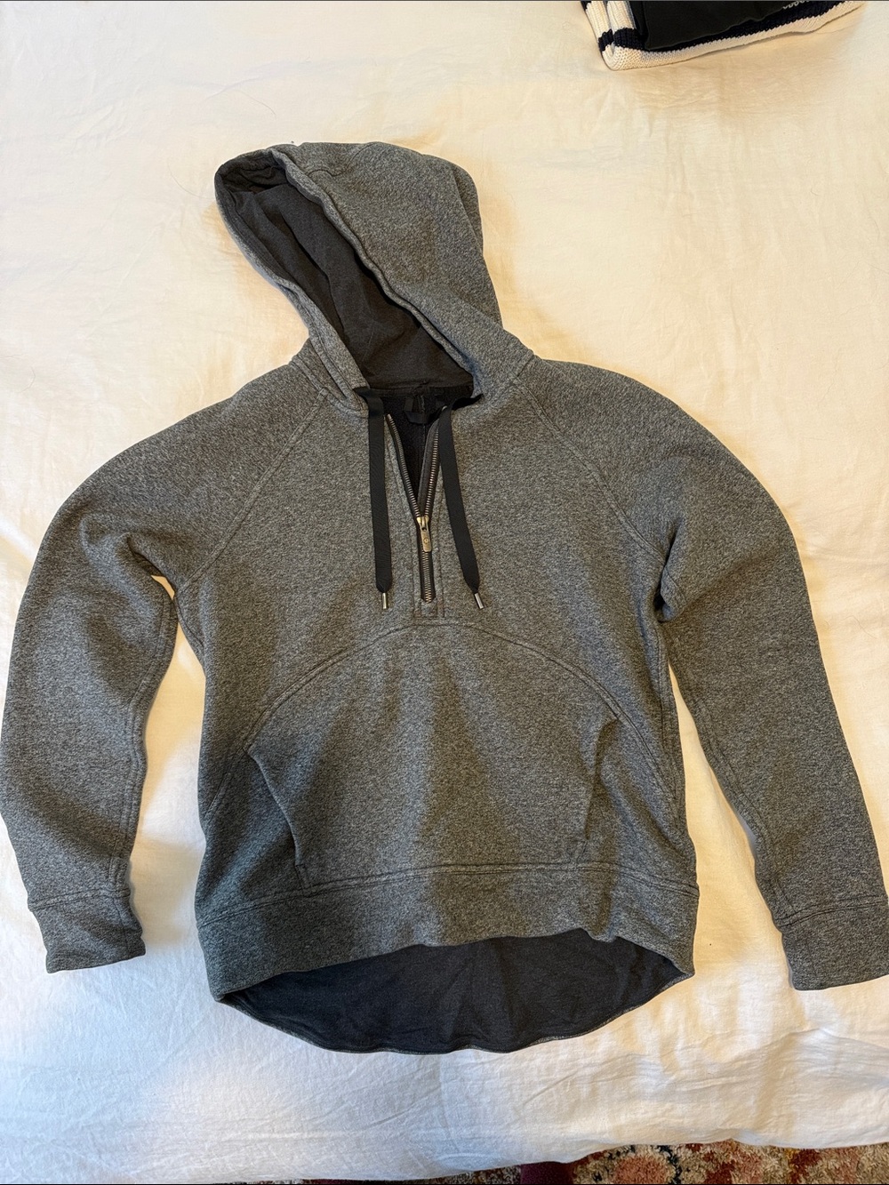 lululemon athletica Women's Gray Hooded Zip Pullover
